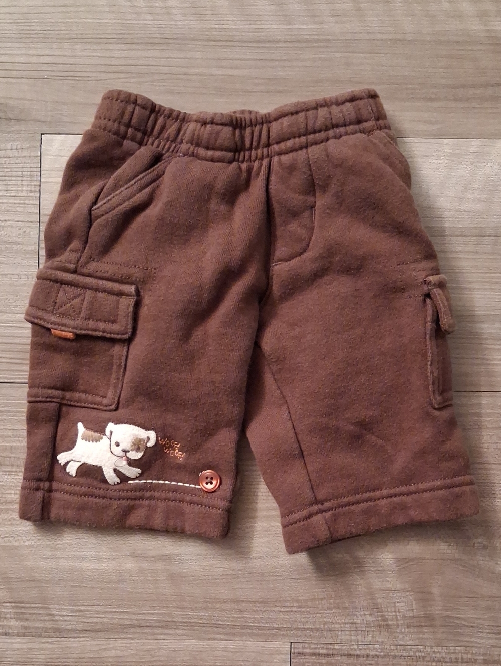 Gymboree Brown Sweatpants Puppy Vintage Cargo Size 0-3 Months (N)